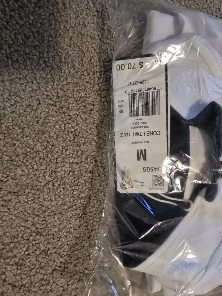 Пуловер на молнии Trump National Golf Club Adidas белый четверть квадратного ярда. Средний размер - Изображение 3 из 4