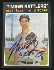 Max Lazar Signed 2020 Topps Heritage Minors Card Auto Phillies Autographed RC