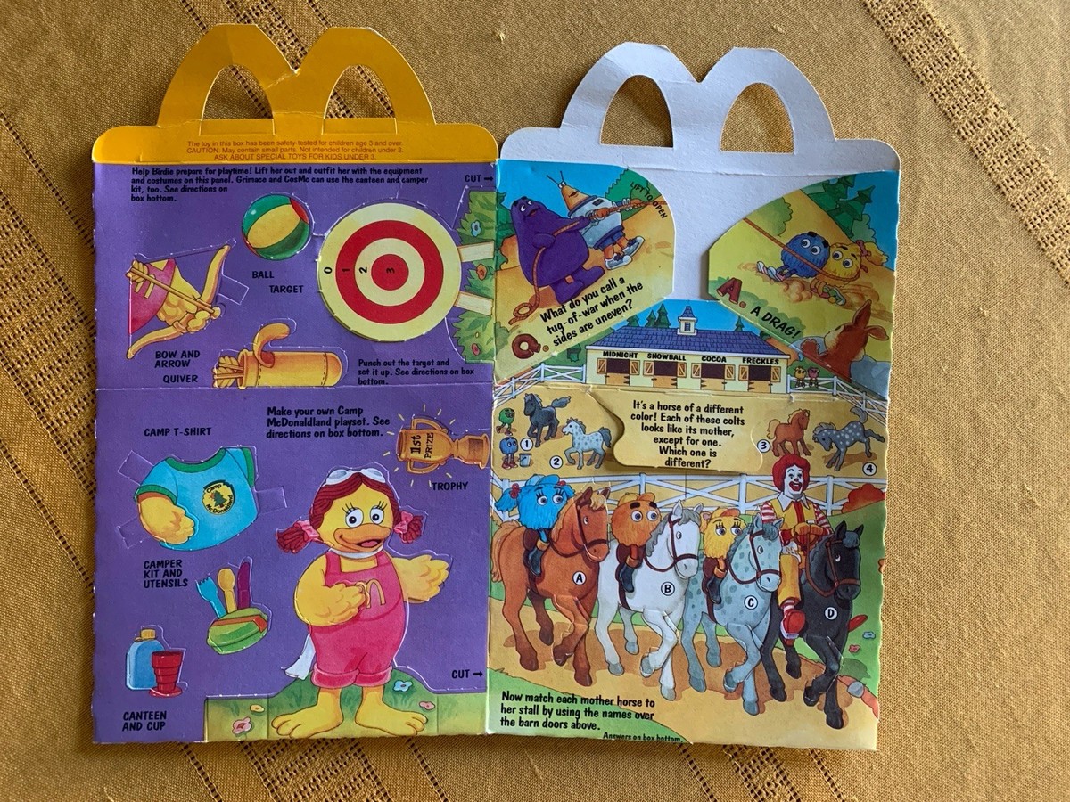 Vintage Mcdonalds 1980's Camp Mcdonaldland Happy Meal Box | eBay