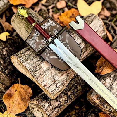 Chronicles Of Narnia Sword Prince Gold King Peter's Rhindon Sheath & Plaque Gift