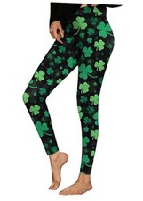 Women's St. Patrick's Day Stretchy Leggings Shamrock XX-Large Irish Dream