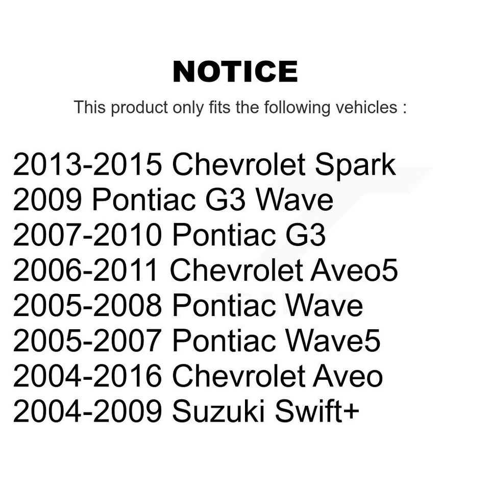 Rear Drum Brake Hardware Kit Spring For Chevrolet Aveo Pontiac Aveo5 Wave Spark - Image 2 of 4
