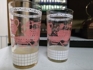 Vintage Pink Drinking Glasses | eBay