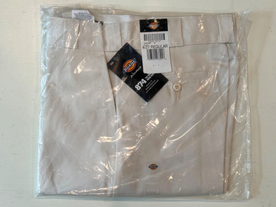 DICKIES Women 874 Light Beige The Original Work Pant 4/27 Regular SEALED NEW