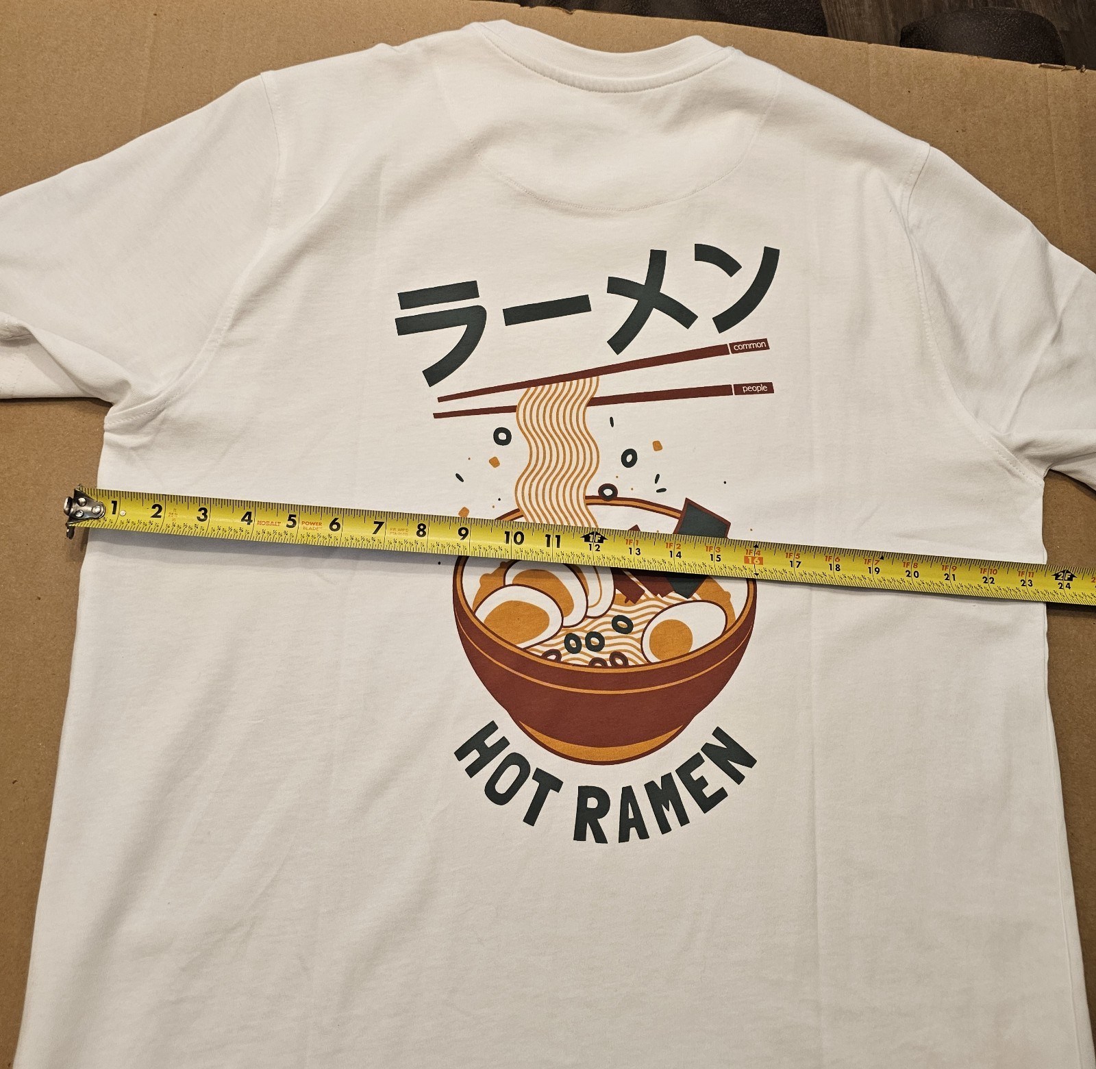 NWT Common People HOT RAMEN 100percent COTTON TSHIRT XL WHITE image 10