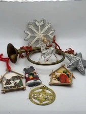 Christmas Ornament Mixed Lot 8 Pieces