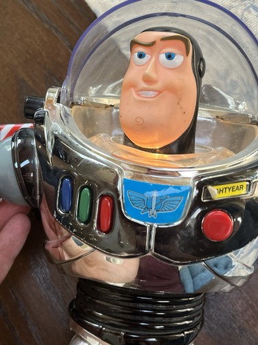 Toy Story Buzz Lightyear Interstellar Chrome 12” Talking Figure 1995 VTG READ - Picture 2 of 7