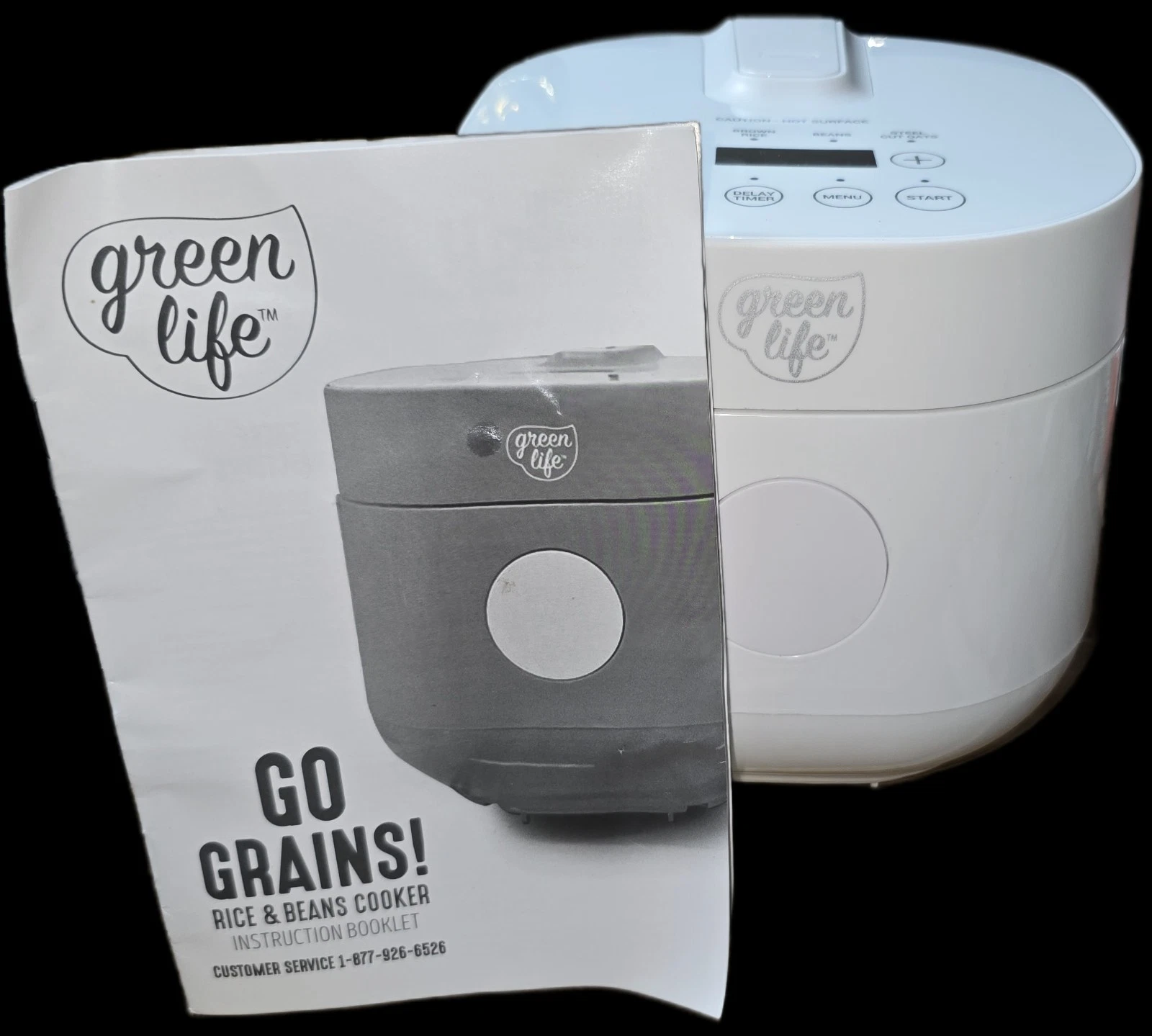 GreenLife Healthy Ceramic Nonstick 4-Cup Rice Oats and Grains Cooker, PFAS-Free