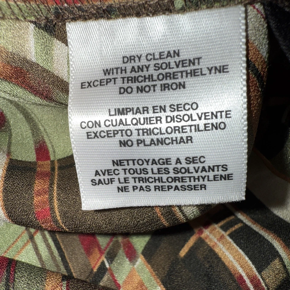 Maxi falda para mujer Jones New York estampada 100 % seda forrada línea A talla 8 Y2K de colección Foto 3 de 4