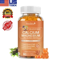 Calcium 60Gummies with D3,K2,Zinc Magnesium Supplement for Bone Immune Support