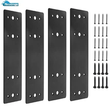 4Pcs 3x10 Straight Steel Flat Mending Plates Wood Reinforcement Joining Brackets