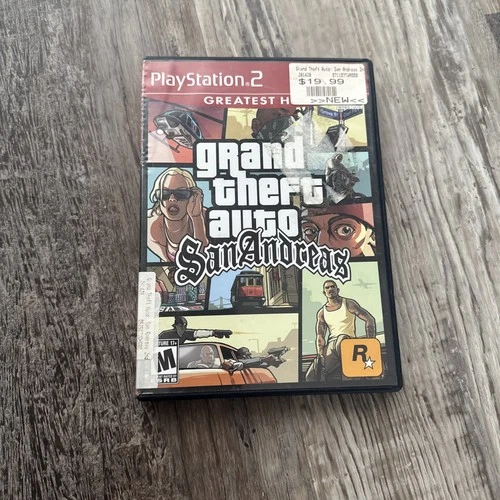 Grand Theft Auto: San Andreas (PlayStation 2, 2004) Complete CIB With Map