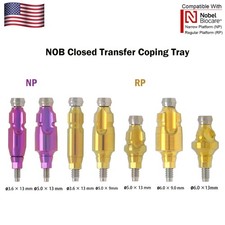 US Dental For Nobel Biocare Active NP/RP Impression Transfer Coping Closed Tray