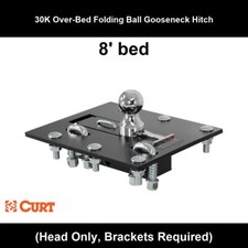 CURT 1988-1999 Chevrolet K1500 8' bed Over-Bed Folding Ball Gooseneck Hitch