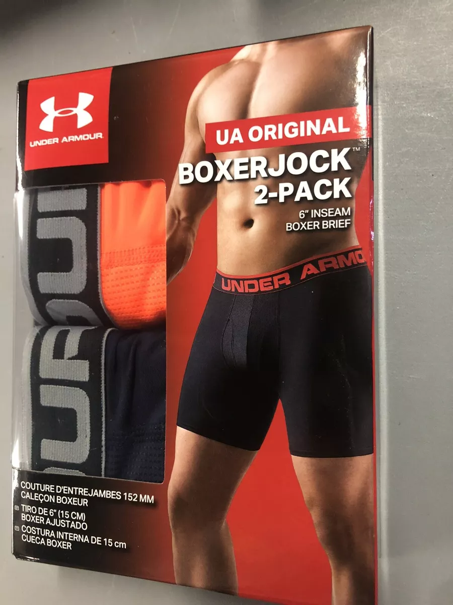 Under Armour Original Boxerjock Underwear 2 Pack 6” Boxer Brief Men's Small  NEW