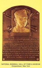 NY Adrian Cap Constantine Anson National Baseball Hall of Fame