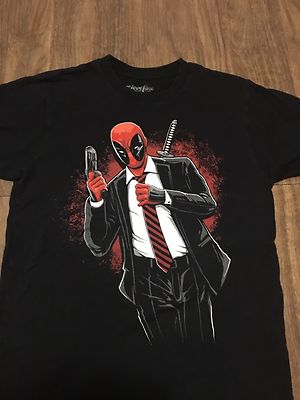 ★MARVELCOLLECTION★ MCS Deadpool Standing T-Shirt BLACK Marvel Deadpool Short Sleeve Tee - Black | Fashion Nova