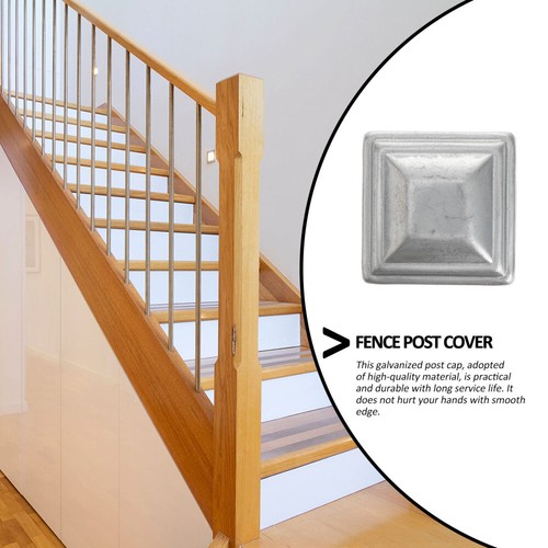 10 Pcs Railing Post Caps Decks Dock Post Covers Metal Post Cover - Picture 3 of 12