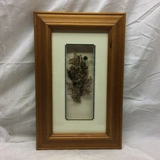 Vintage Art Wall Hanging Preserved Wild Harvest Plant of Scotland Diorama