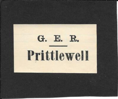 PRITTLEWELL - ALTER TYP - GROSSE OSTBAHN - GEPÄCKETIKETT - G.E.R.