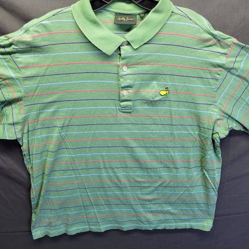 Bobby Jones Collection Striped Green Augusta Masters Polo Mens Sz XL Collectible - Picture 3 of 9