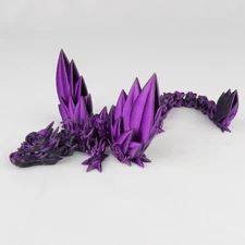 Winged Rose Dragon – 3D Printed Articulated Fantasy Toy – Unique Gift for Fans
