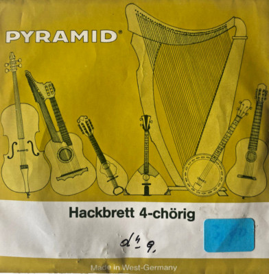 Pyramid Hackbrettsaite d/9  2. Oktave 4er Pack für alle 4-chörigen Hackbretter