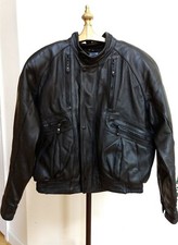 New Vintage Old Stock Heavy Genuine Leather Vented Harley Davidson Jacket Sz 44