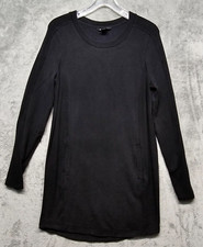 Athleta Balance Dress Womens Small Black Sweatshirt Sweater Athleisure Stretchy