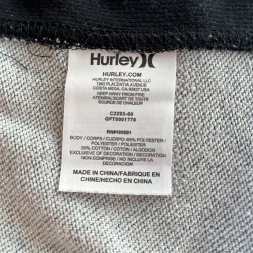Hurley Teen Boys Gray/Black Sweatshirt Hoodie Full Zip Size XL EUC B#1 0029 - Picture 11 of 11