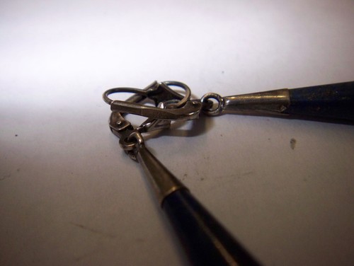 Fine Lapis Azuli Earrings Ear Hanger Drops-925-Silver-1950-1980 - Picture 8 of 11