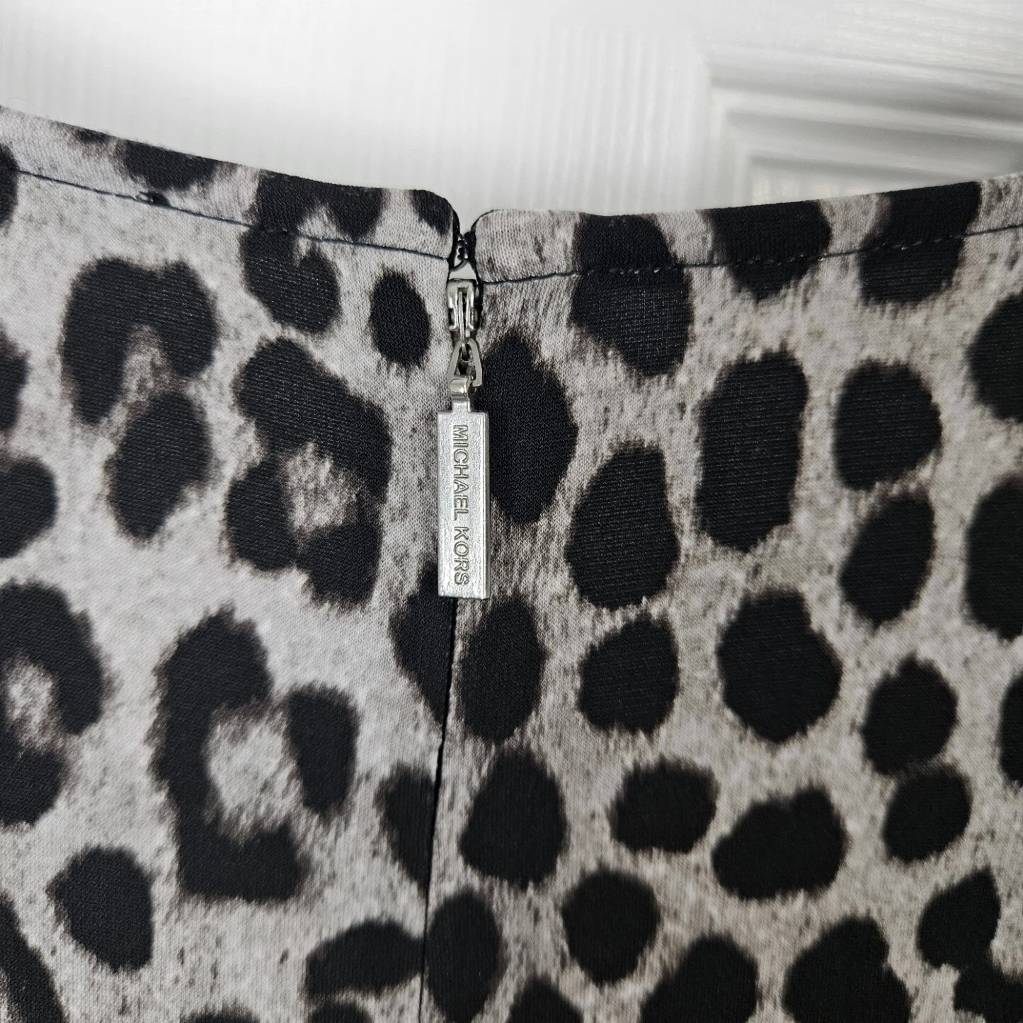 Abito Michael Kors stampa leopardata donna L data notte floreale elasticizzato animale