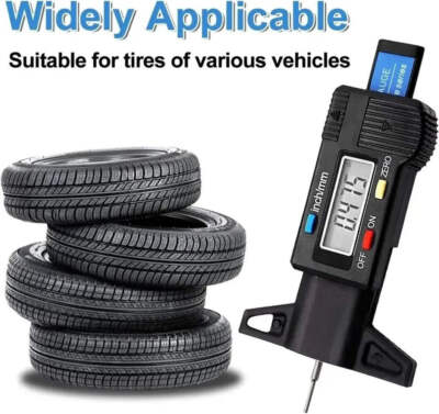 1PC Digital Depth Gauge Caliper Tread Depth Gauge LCD Tire Tread Gauge For Car