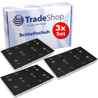 3x Schleifschuh Schleifpad 80x130mm ersetzt Festool 489252, SSH-STF-80x130/12