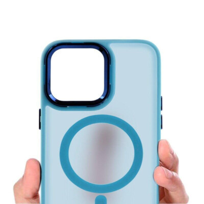 FÜR APPLE IPHONE 15 PRO MAX - MAGMAT Safe Back Case Handy Hülle Tasche HELL BLAU