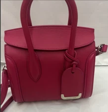Alexander McQueen Heroine 21 Pink Italian Satchel Bag