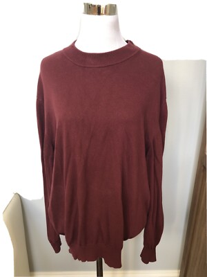 Mark Shale Maroon Red Wine Lightweight Sweater Size Large