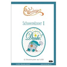 Windesign Stickmuster USB Schneemänner I  11...
