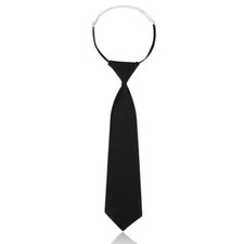 Ties for Women 13" Pre Tied Adjustable Necktie for Girls/Boys Black Tie for