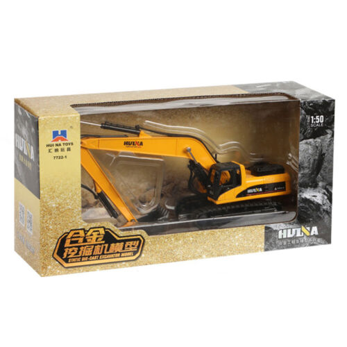 1/50 Excavator Construction Vehicle Model Metal Diecast Excavator Toy Yellow - Picture 5 of 5