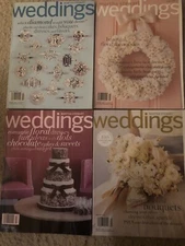 Lot Of 4 Martha Stewart Weddings Magazine ~ 2004-2006 Flowers Rings Gowns