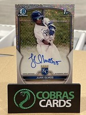 2023 BOWMAN CHROME 1ST SPECKLE REFRACTOR JUAN OLMOS AUTO /299 Royals 🔥🔥