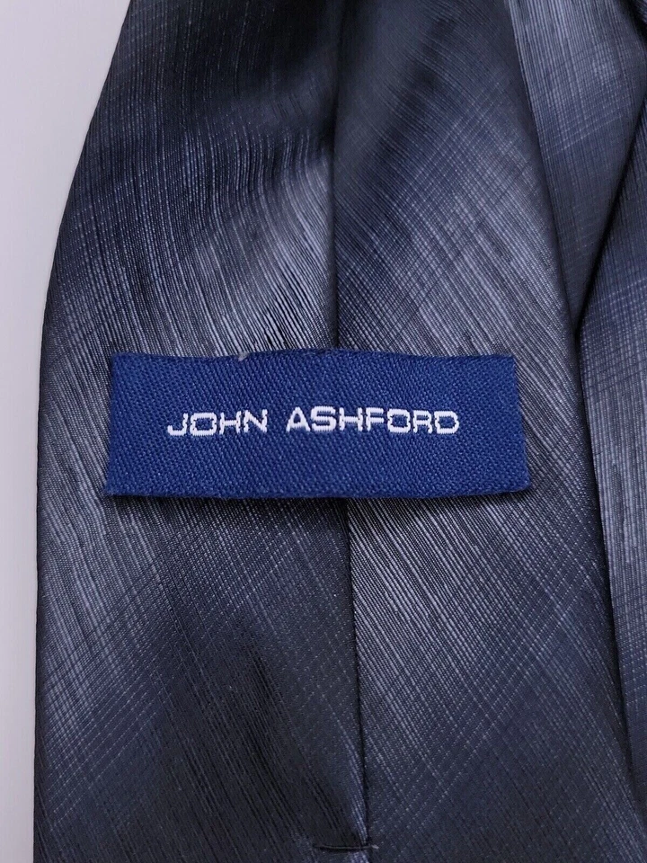 John Ashford Mens Formal Necktie 59"Lx3.25"W Dark Gray Neck Tie - Image 3 of 4