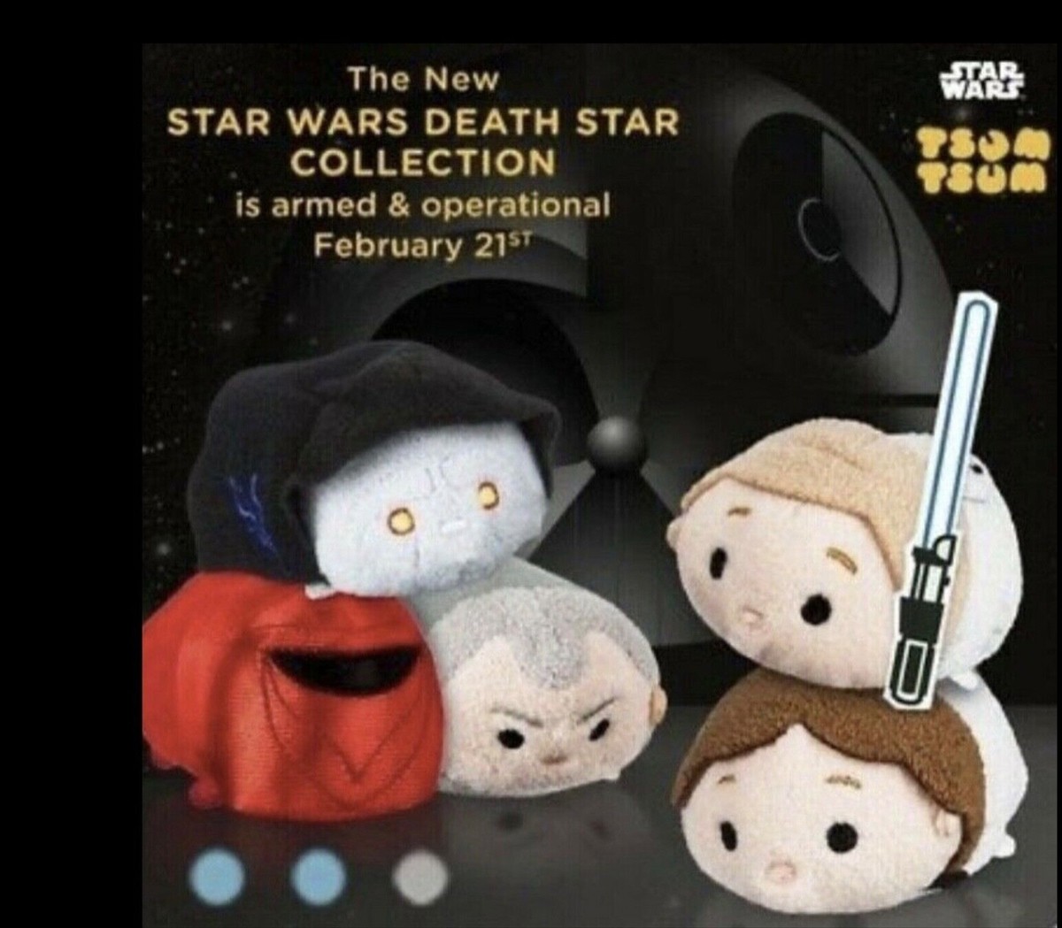 ぬいぐるみ TSUM TSUM STAR WARS Disney Tsum Tsum Star Wars Death Star Mini Plush Set of 5