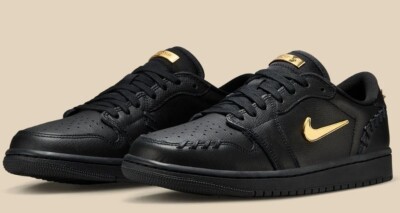 Nike Air Jordan 1 MM Low Black Metallic Gold FN5032-007 Women's