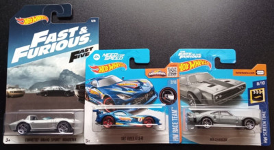 Hot Wheels EA Need for Speed Dodge Viper GTS-R Ice Charger FF Chevrolet Corvette