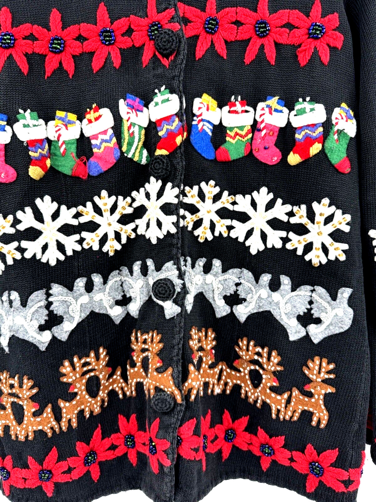 Michael Simon Sweater Holiday Christmas Cardigan … - image 8