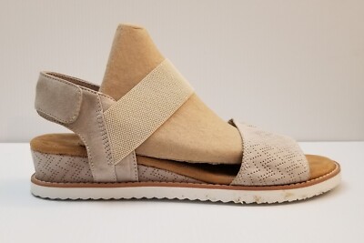 Bobs from Skechers Womens Size 9 Off White Memory Foam Casual Sandals 31440