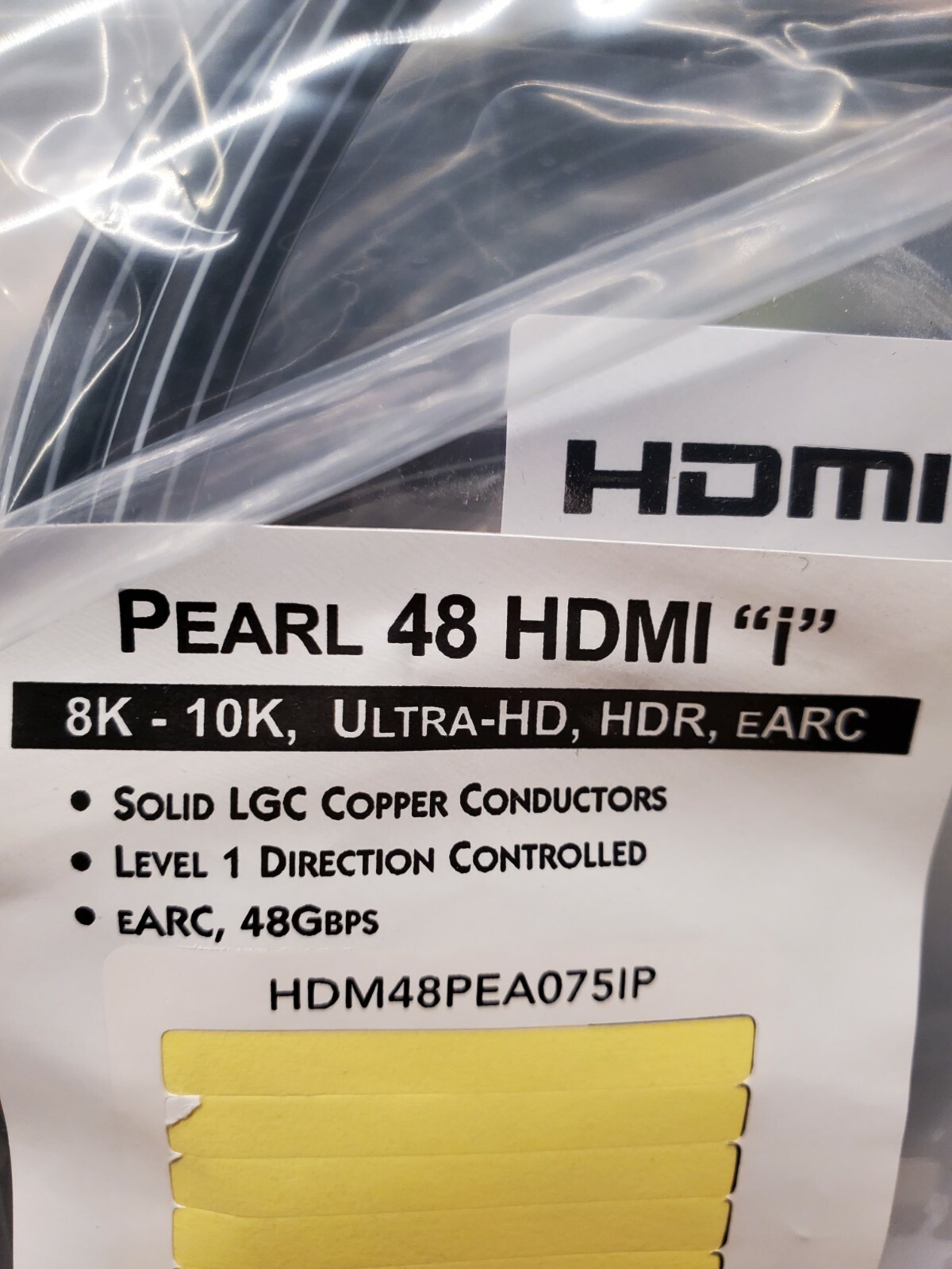AudioQuest Pearl 48 8K-10K 48Gbps HDMI Cable - 2.46 ft. (.75m)