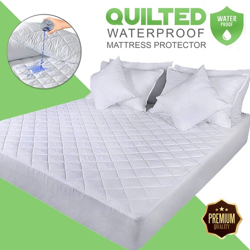 EXTRA DEEP QUILTED 100 WATERPROOF MATRESS MATTRESS PROTECTOR FITTED